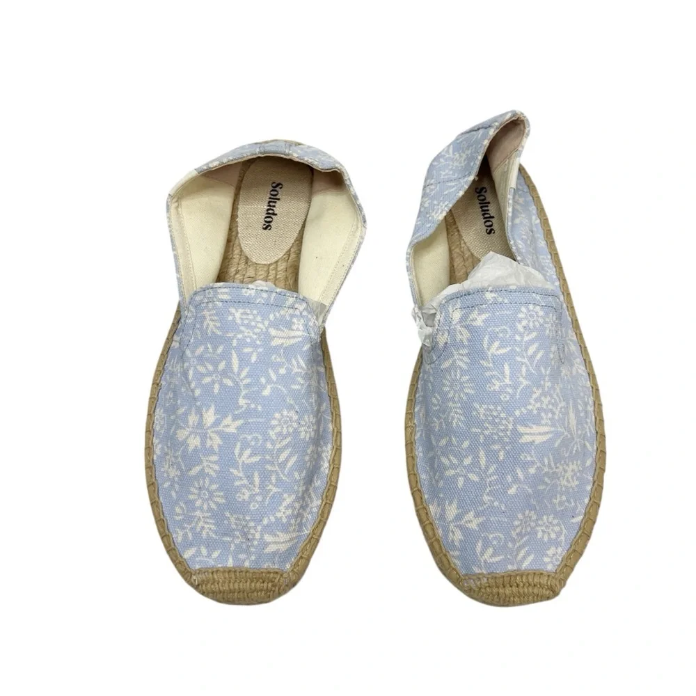 NWOB Soludos Blue Bonnet Slip On Espadrille Loafers in Blue